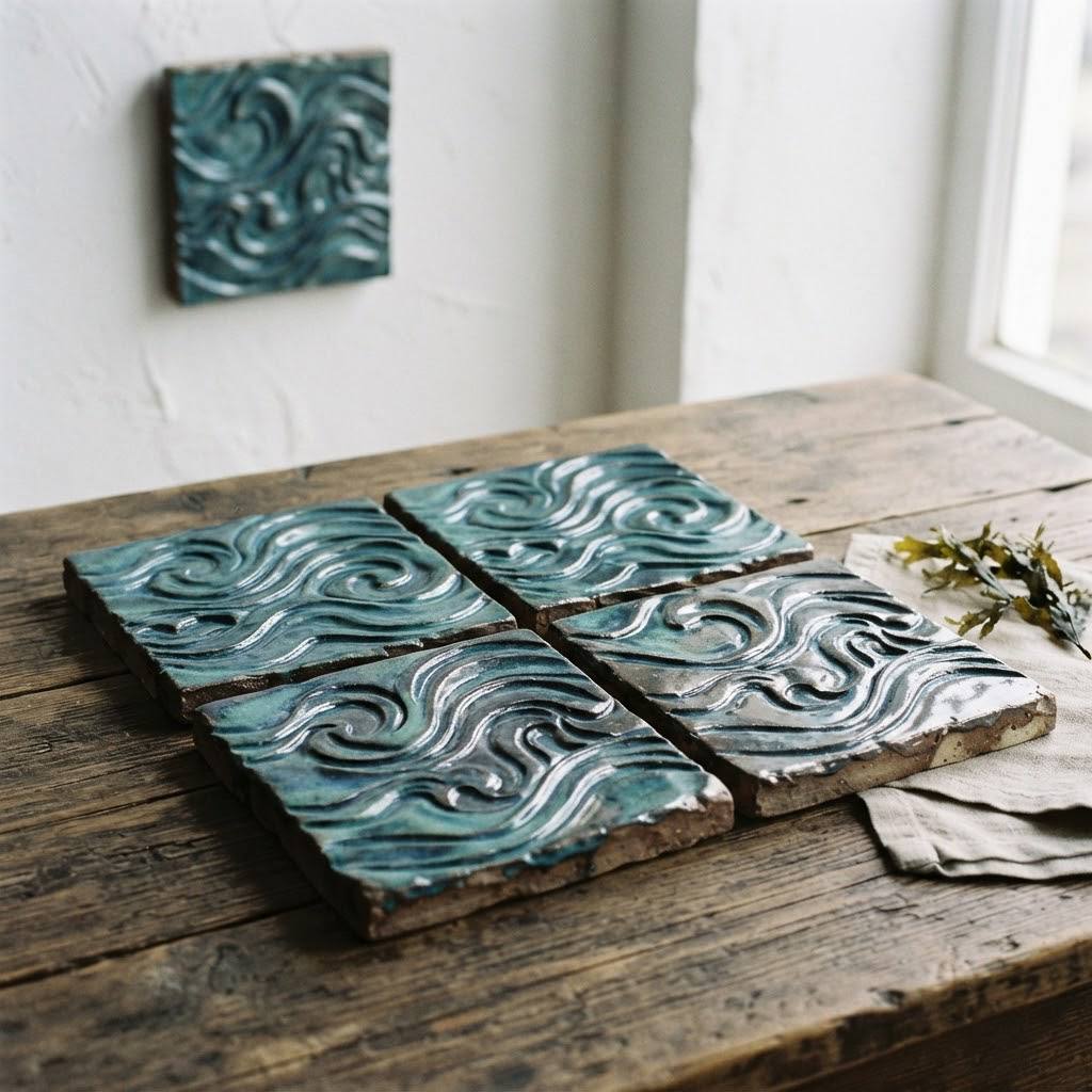 Heavy Trivet / Wall Art Tile Set (4 pcs)